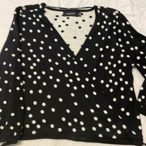 Minkpink Salima Sweater black polkadots sz M